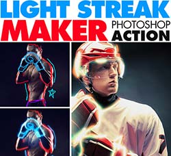 极品PS动作－激光轮廓：Light Streak Maker Photoshop Action